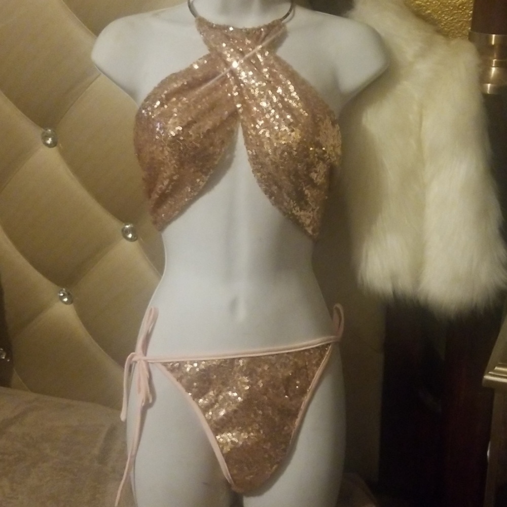 Rose gold bikini